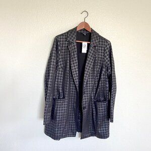 Torrid Black and Gray Houndstooth Blazer
